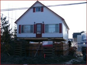Fondation de maison lev&eacute;e Construction Robinson